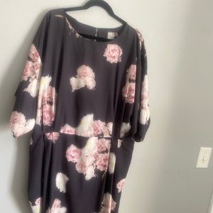 22 grey Florial dress